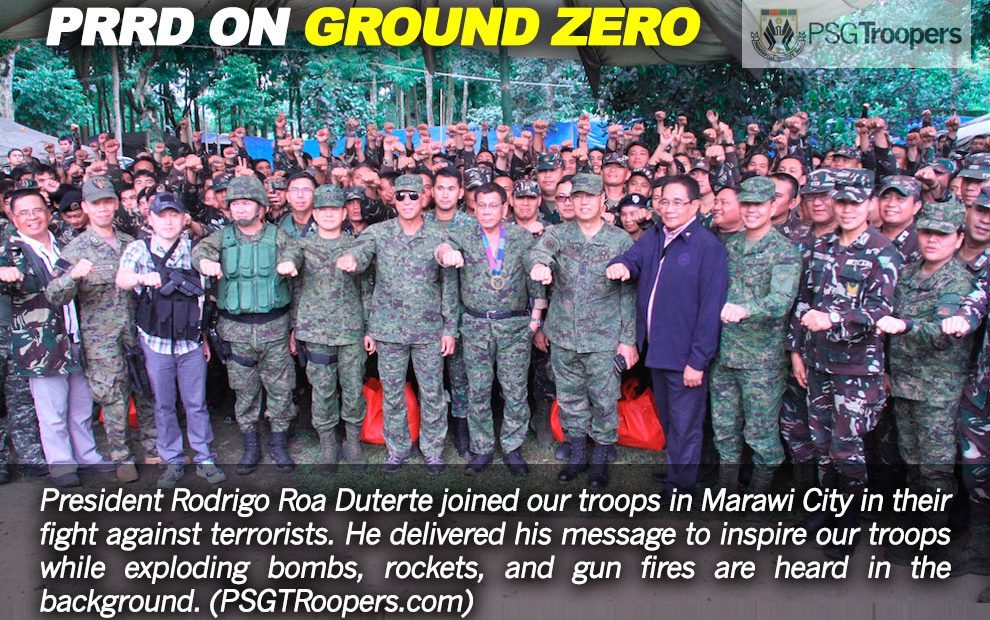 Commander-in-Chief joins troops vs. terrorists in Marawi